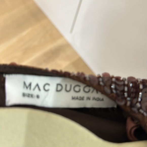 MacDuggal long sleeve sequin mini-dress!! NWT espresso!  Size 6 - Picture 6 of 7